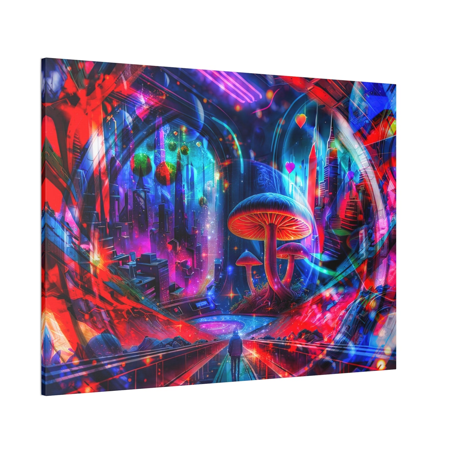 Neon Spore City – Digital Canvas Print by Callahan Indovina