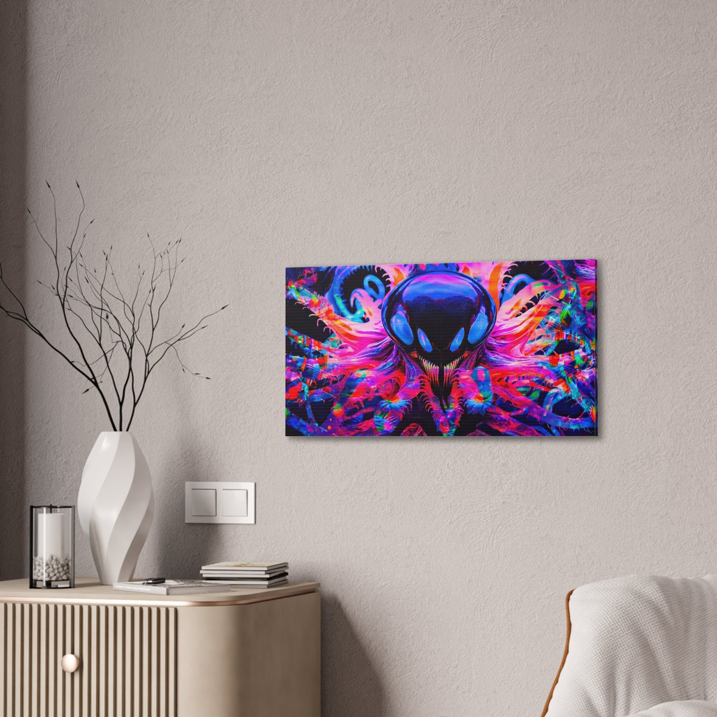 Neon Maw – Digital Canvas Print by Callahan Indovina