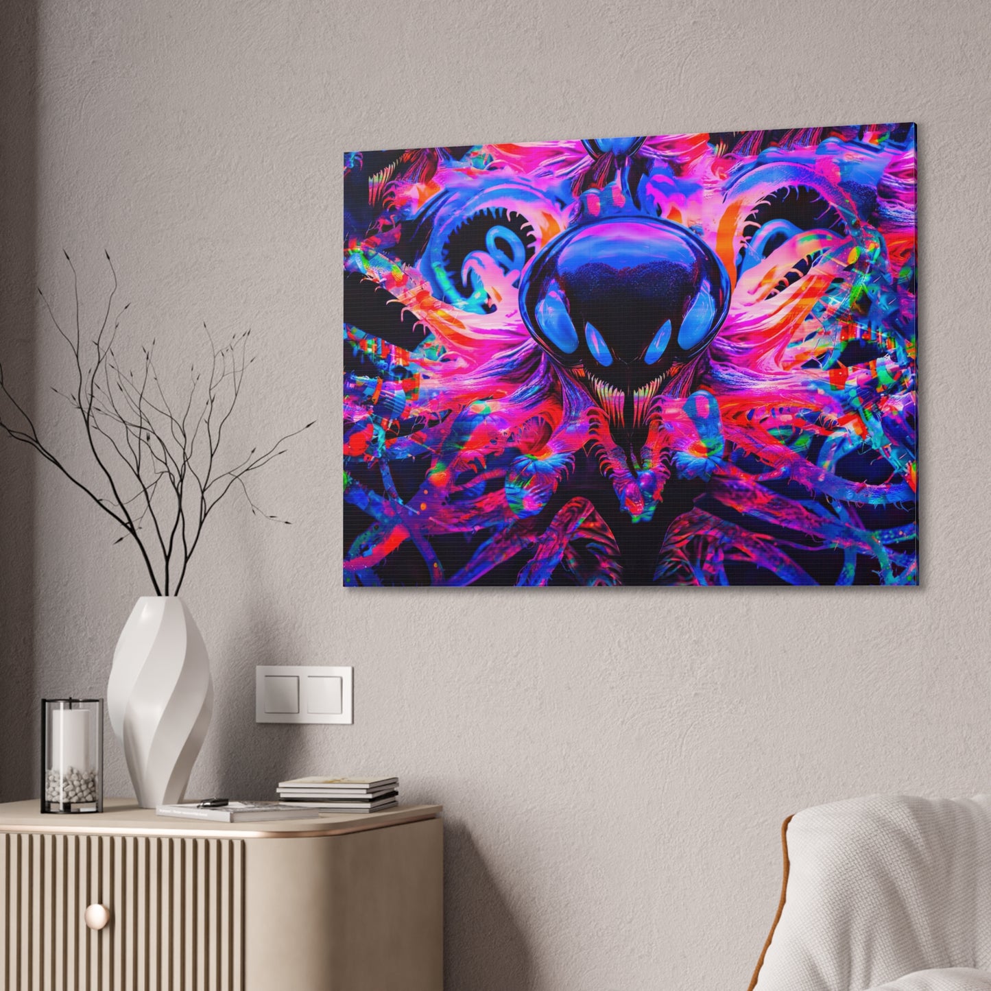 Neon Maw – Digital Canvas Print by Callahan Indovina