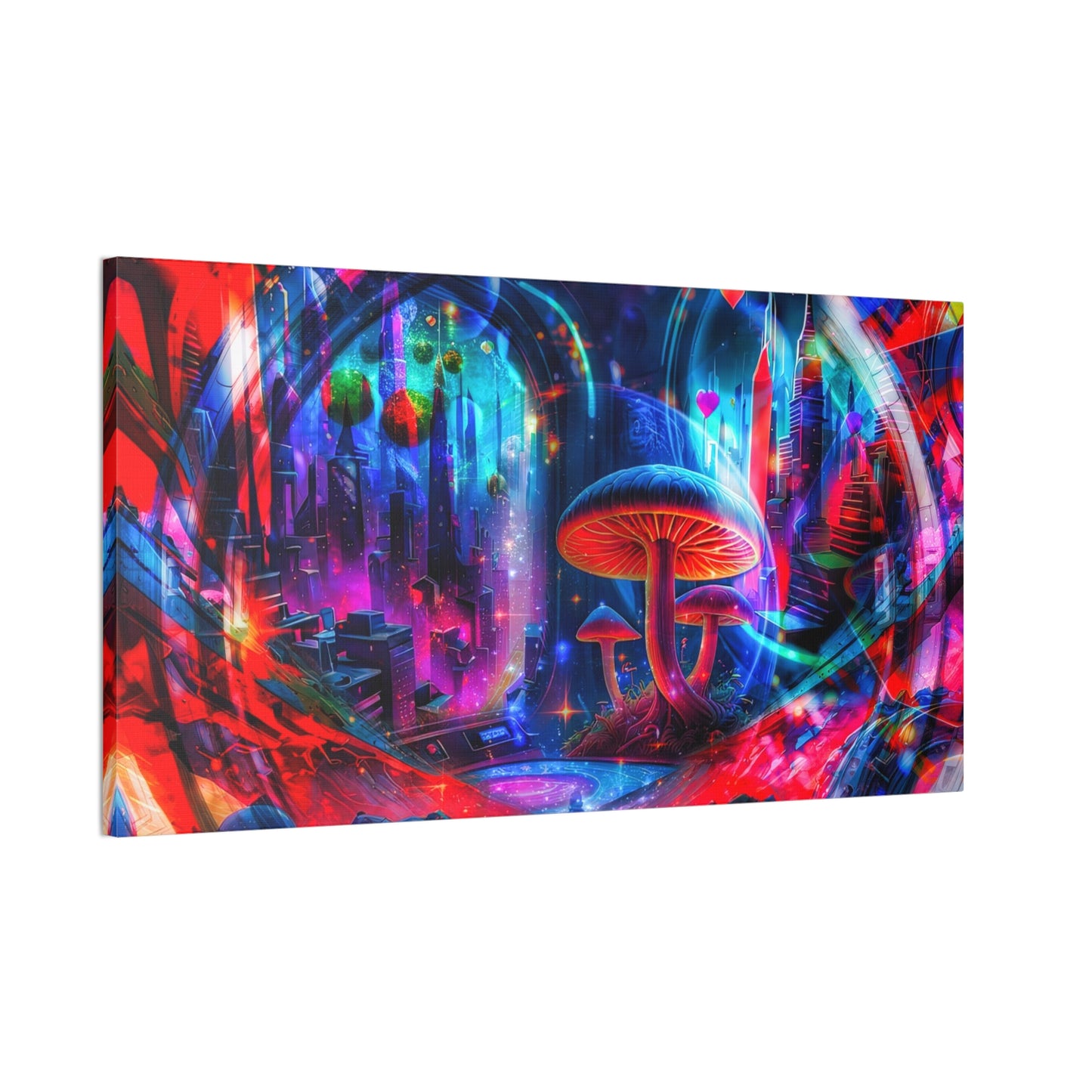 Neon Spore City – Digital Canvas Print by Callahan Indovina