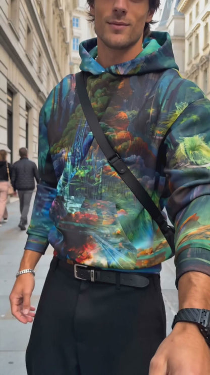 The Verdant Monolith - Heavyweight Oversized Hoodie